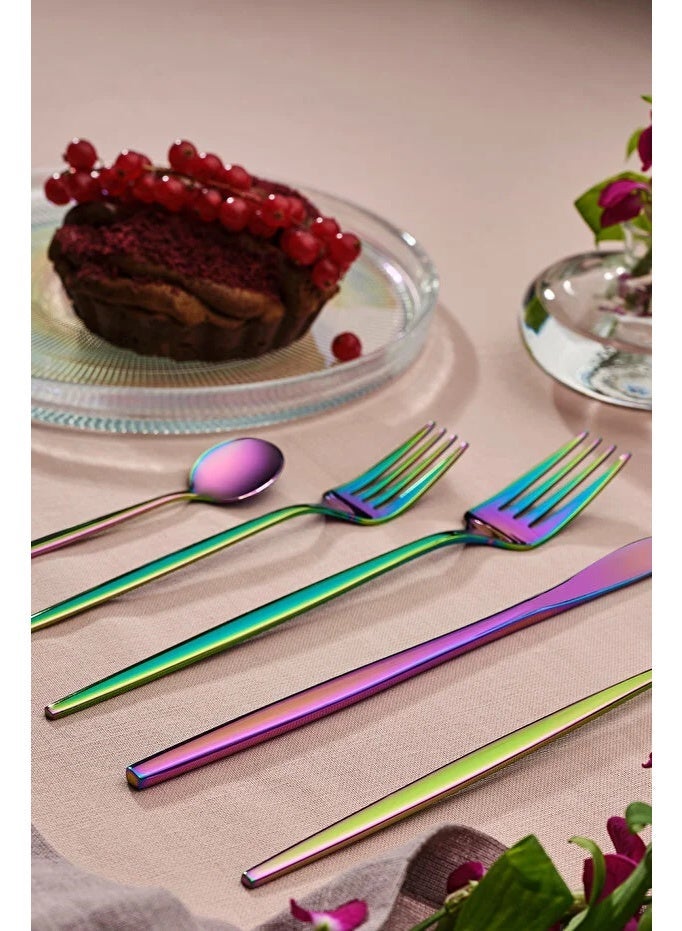 كاراجا مجموعة من 35 مقصًا وشوكة وملعقة من الفولاذ المقاوم للصدأ بألوان مختلفة، مناسبة للاستخدام في المنازل والمكاتب والمقاهي والفنادق. - Image 3